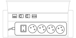 mediabox M04H EU (4x230V, 2xRJ45, 1xUSB A-A, 1xHDMI) x 1, aluminium